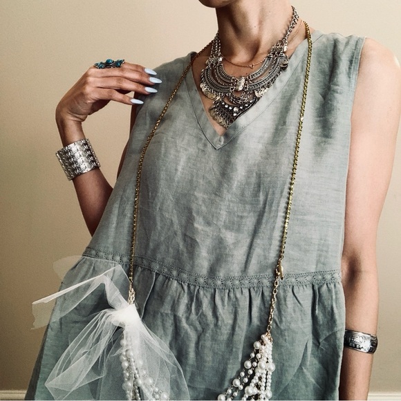 Brand New 100% linen dress Lucky brand - Picture 11 of 13